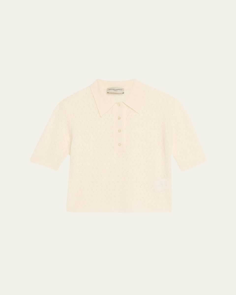 Naya Lace Alpaca Wool Polo Shirt